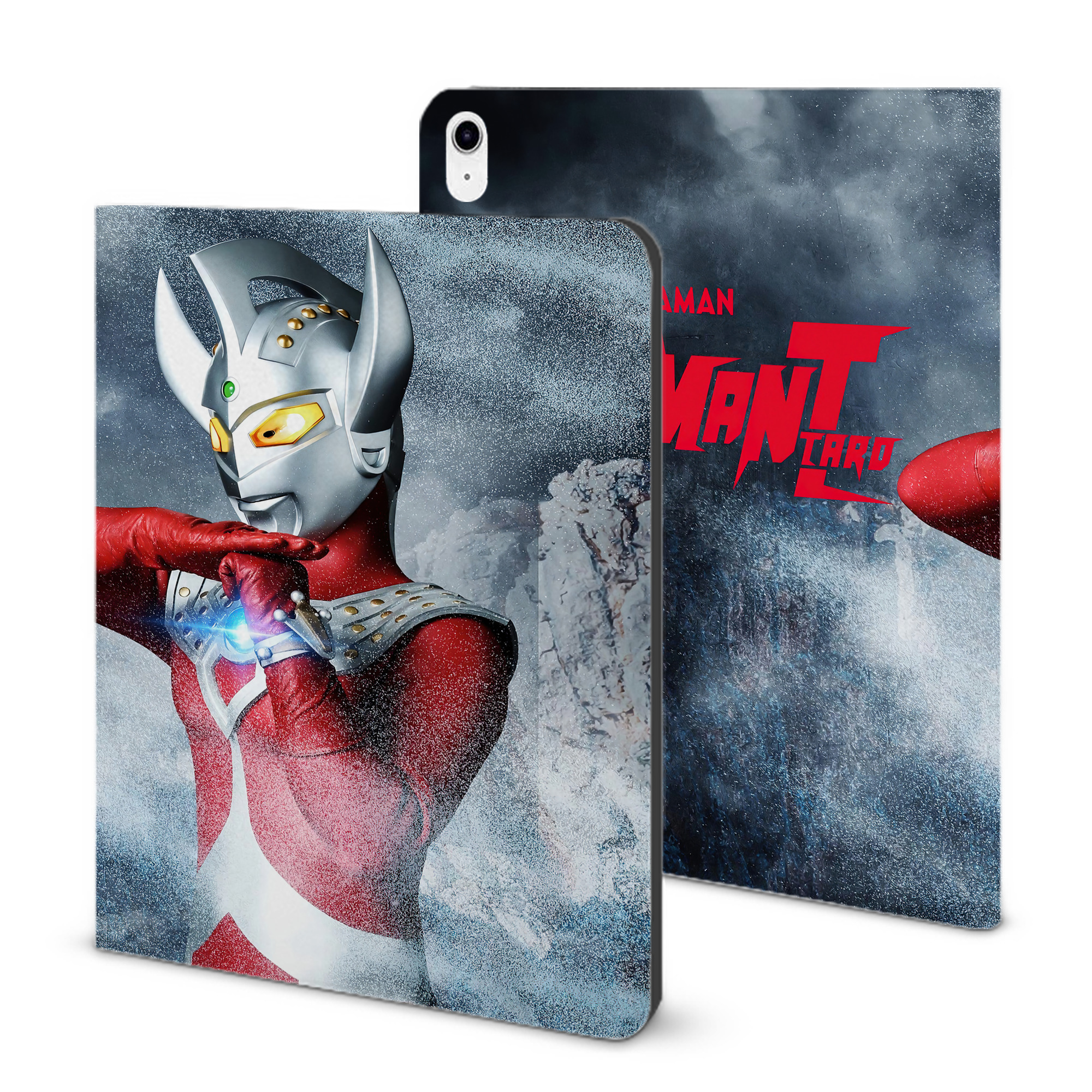 （画像用） ウルトラマン Ultraman IPad ケース ブック型 PUレザー TPU 耐衝撃 軽量 薄型 ペン収納なし 全面保護 IPad 各モデル対応